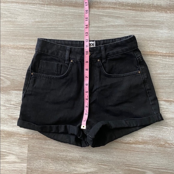 Ultra high waist black denim shorts - Picture 7 of 7